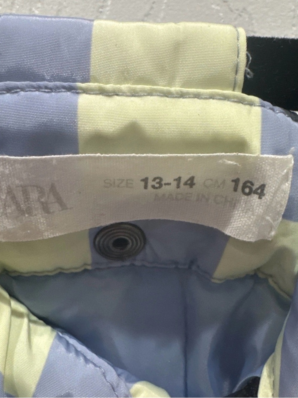 Zara Kids Checkered Snow Ski Pants Purple Yellow Insulated Bib 13-14 164cm - Picture 7 of 13
